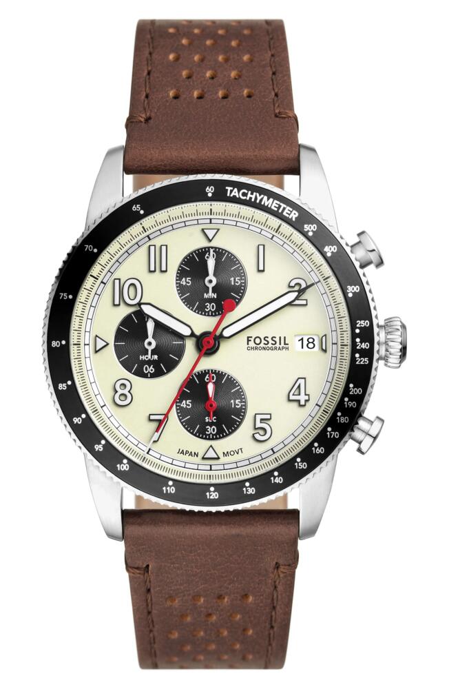 Fossil Sport Tourer Silicone Strap Chronograph Watch, 42mm in Brown Cover