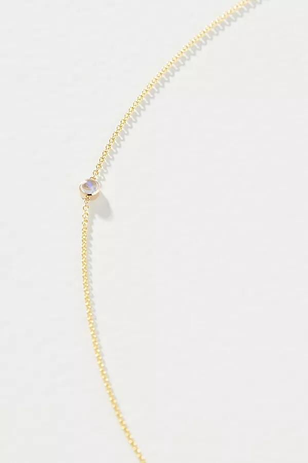 Maya Brenner 14k Yellow Gold Asymmetrical Birthstone Necklace Cover