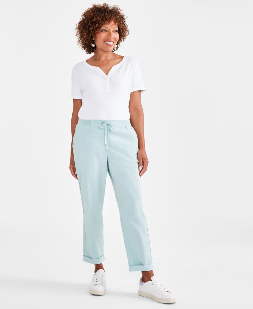 Style & Co Women's Pull On Cuffed Pants, Created for Macy's - Harbor Gray Cover