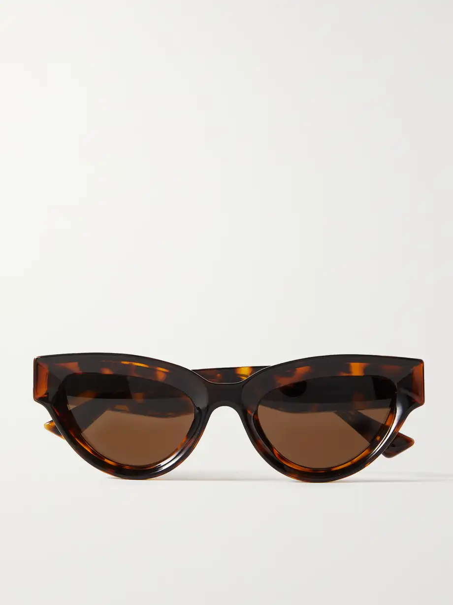 Bottega Veneta Eyewear - Injection Cat-eye Tortoiseshell Acetate Sunglasses - One size Cover