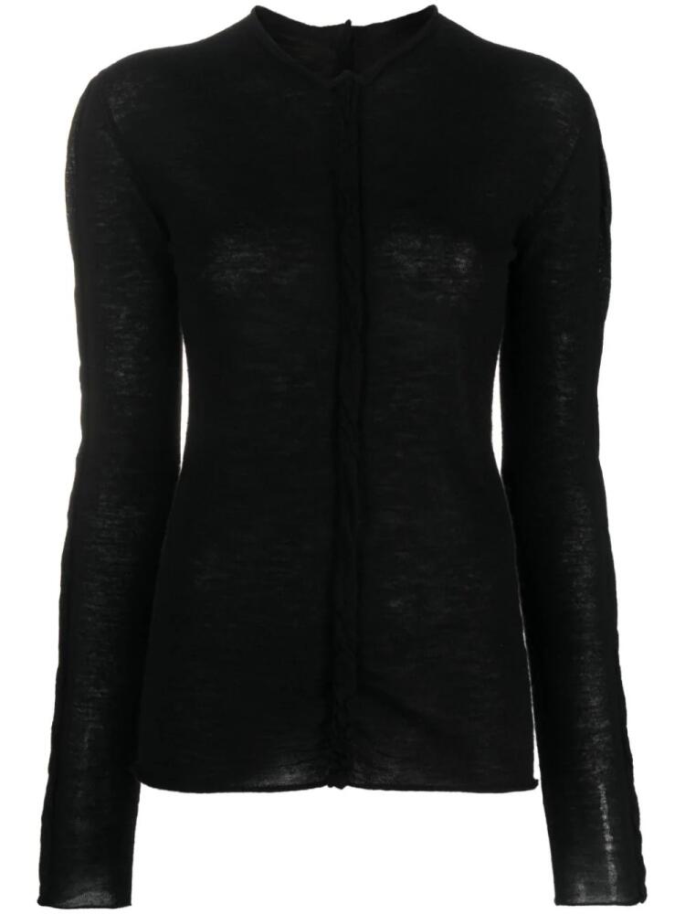 Uma Wang vertical-seamed cashmere jumper - Black Cover