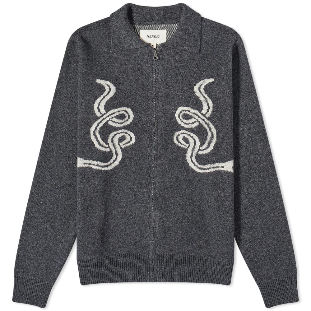 Heresy Men's Wyrm Knit Shirt in Charcoal Cover