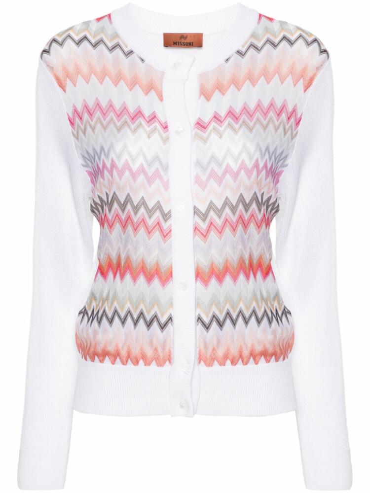 Missoni zigzag crochet-knit cardigan - Neutrals Cover