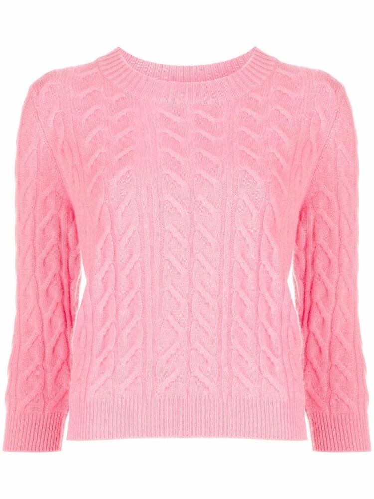 N.Peal cable-knit cashmere jumper - Pink Cover