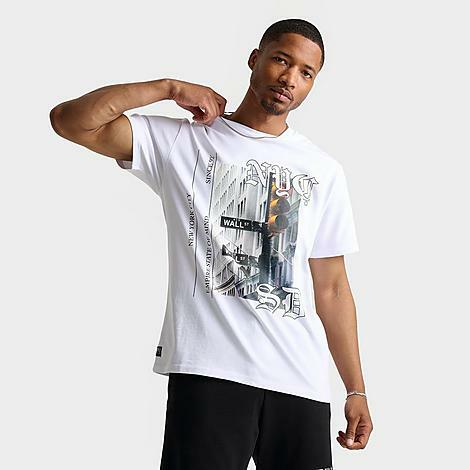 Supply And Demand Men's NYC Lights Graphic T-Shirt in White/White Cover