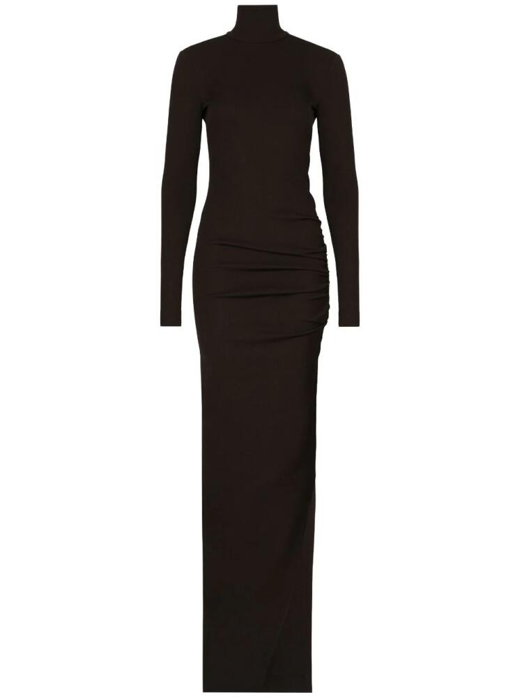 Dolce & Gabbana high-neck long-sleeves maxi dress - Black Cover