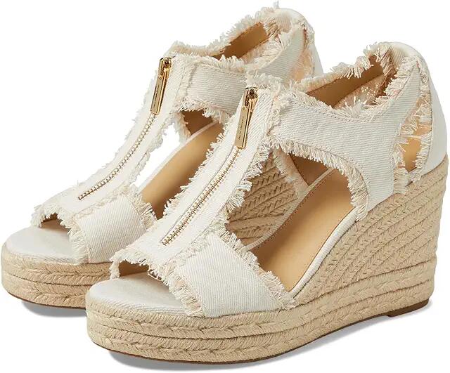 MICHAEL Michael Kors Berkley Mid Wedge (Optic White) Women's Shoes Cover