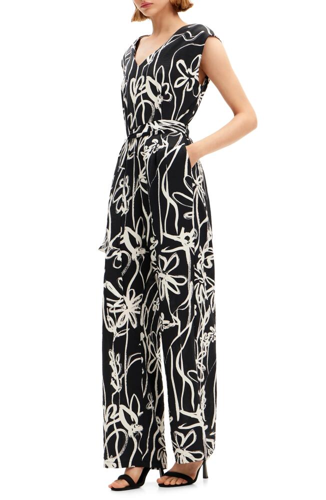 Desigual Floral Belted Jumpsuit in Black Cover