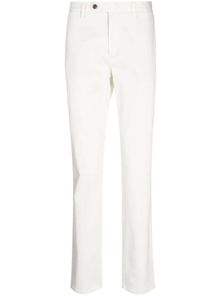 Man On The Boon. slim-fit chino trousers - White Cover