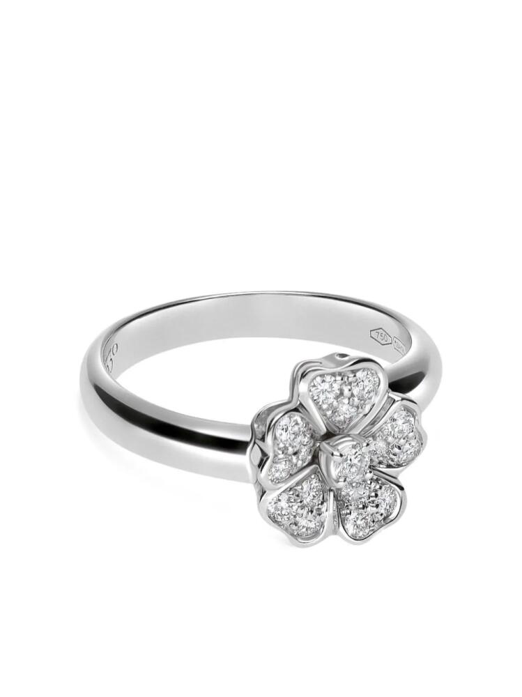 LEO PIZZO 18kt white gold Flora diamond ring - Silver Cover