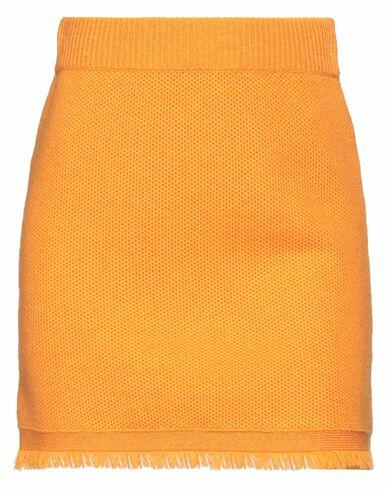 Lisa Yang Woman Mini skirt Orange Cashmere Cover