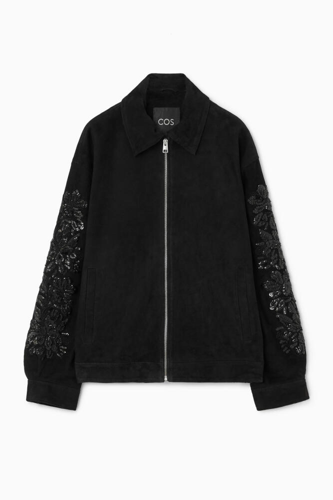 COS SEQUINNED SUEDE JACKET Cover