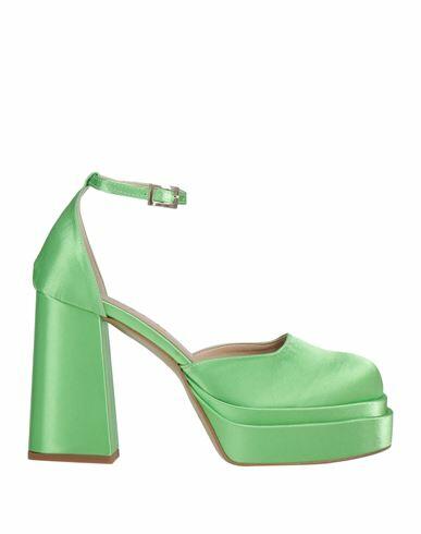 Ovye' By Cristina Lucchi Woman Pumps Light green Textile fibers Cover