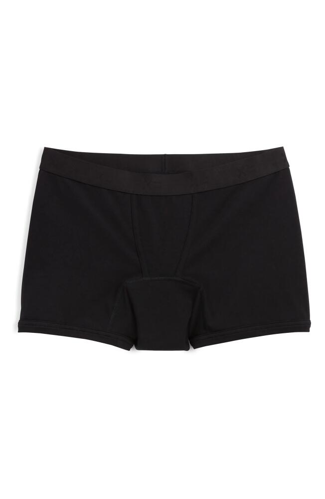 TomboyX First Line Stretch Cotton Period 4.5-Inch Trunks in All Black Cover