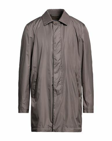 Canali Man Overcoat & Trench Coat Dove grey Polyester, Polyamide, Goat skin Cover