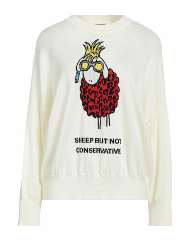 Boutique Moschino Woman Sweater Ivory Virgin Wool Cover