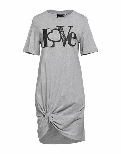 Love Moschino Woman Mini dress Grey Cotton, Elastane Cover