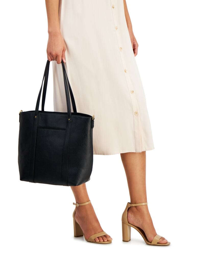 Style & Co Whip-Stitch Medium Tote Bag, Created for Macy's - Black Cover