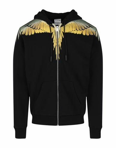 Marcelo Burlon Icon Wings Zip-up Sweatshirt Man Sweatshirt Black Cotton Cover