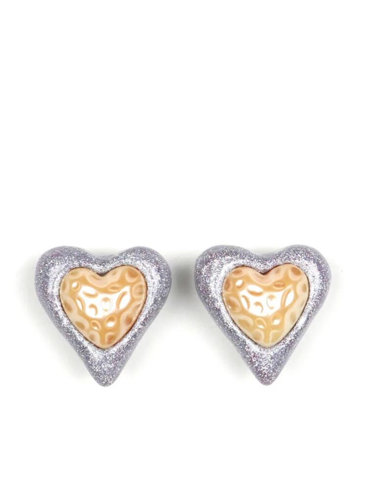 JULIETTA heart-shaped stud earrings - Silver Cover