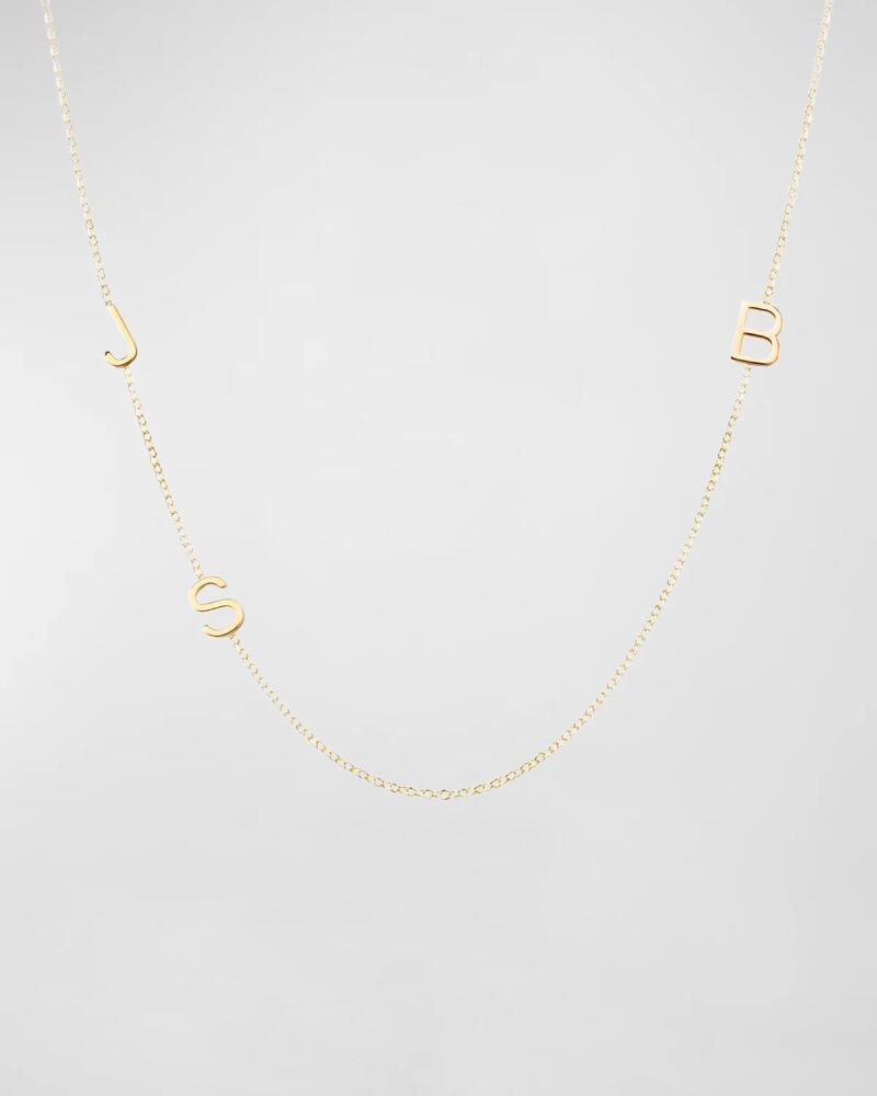 Maya Brenner Designs Mini 3-Letter Personalized Necklace, 14k Yellow Gold Cover