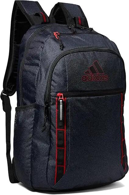 adidas Excel 7 Backpack (Twill Black/Better Scarlet) Backpack Bags Cover