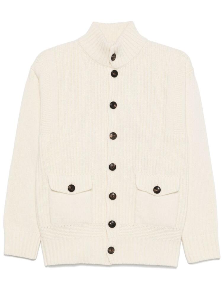 Doppiaa ribbed cardigan - White Cover