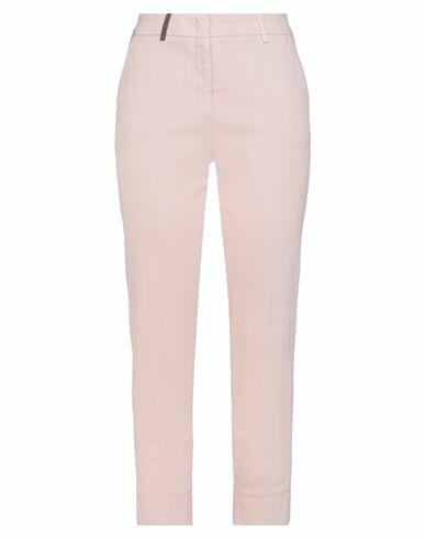 Peserico Woman Pants Pink Cotton, Elastane Cover