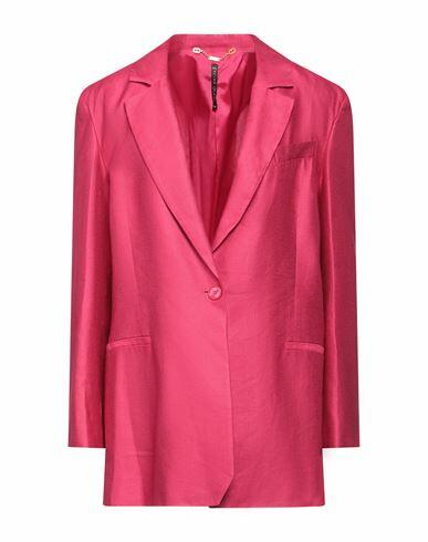 Manila Grace Woman Blazer Fuchsia Viscose, Linen, Cotton Cover