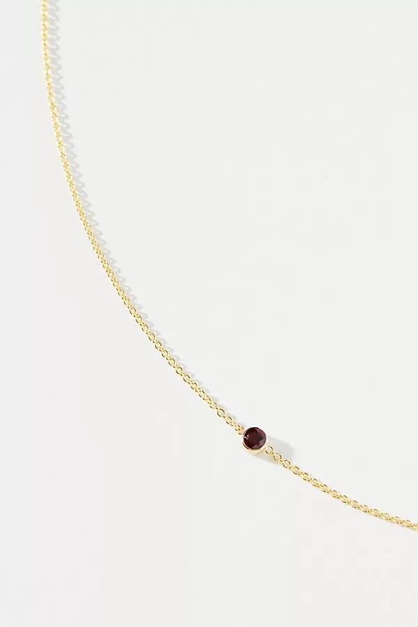 Maya Brenner 14k Yellow Gold Asymmetrical Birthstone Necklace Cover