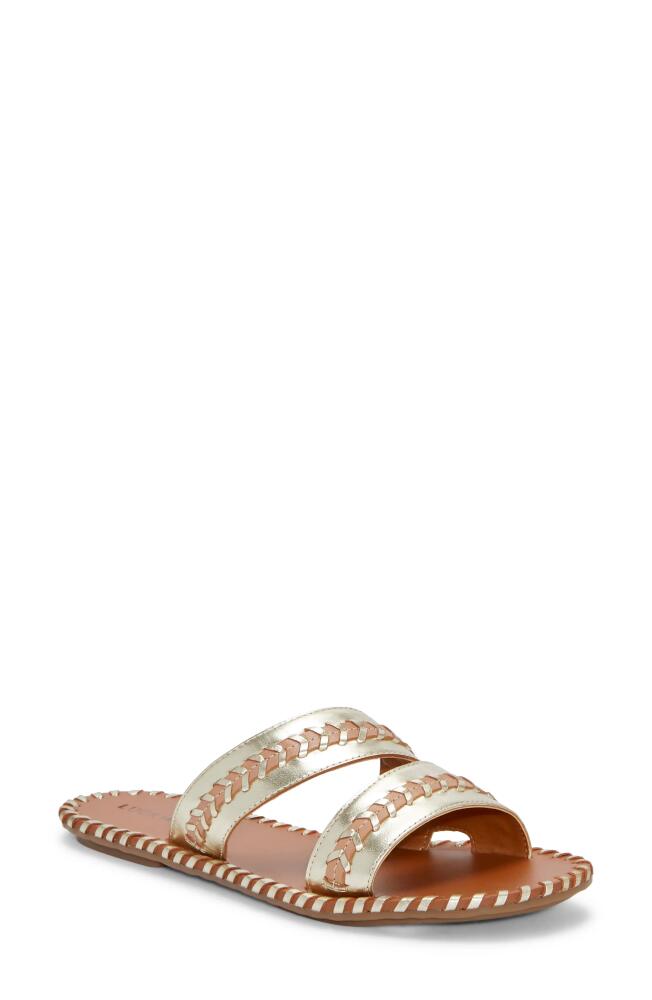 Lucky Brand Zanora Slide Sandal in Gold Platino Cover