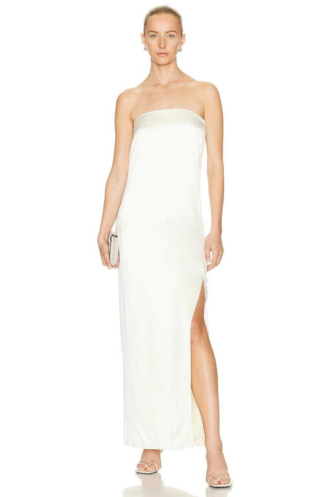 NICHOLAS Axelie Strapless Tube Gown in Ivory Cover