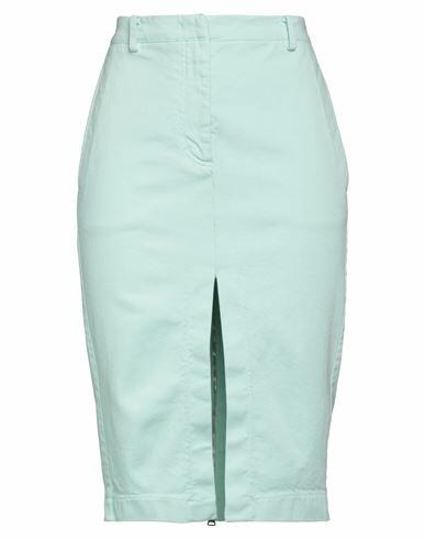 N°21 Woman Midi skirt Light green Cotton, Elastane Cover