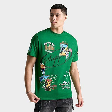 Supply And Demand Men's Tippett T-Shirt in Green/Green Cover