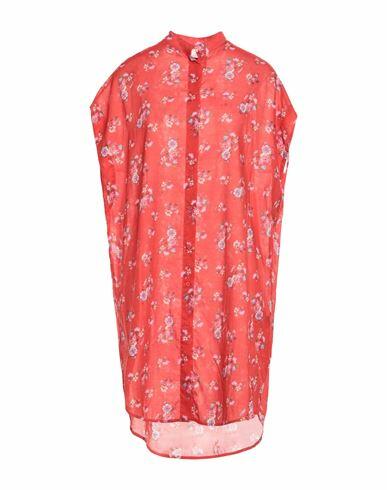 Fisico Woman Mini dress Tomato red Cotton Cover