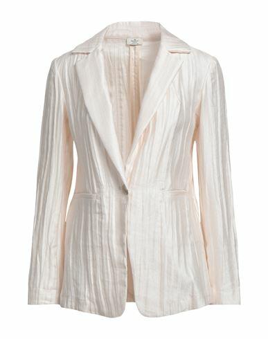 Rebel Queen Woman Blazer Ivory Linen, Viscose, Polyester Cover