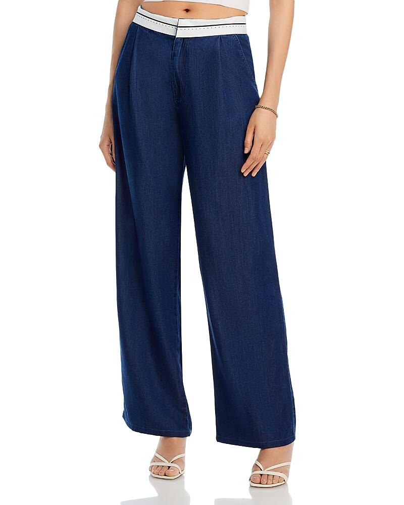 Aqua High Rise Wide Leg Jeans in Indigo - Exclusive Cover