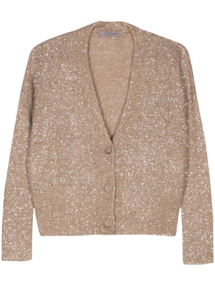 D.Exterior sequinned cardigan - Neutrals Cover