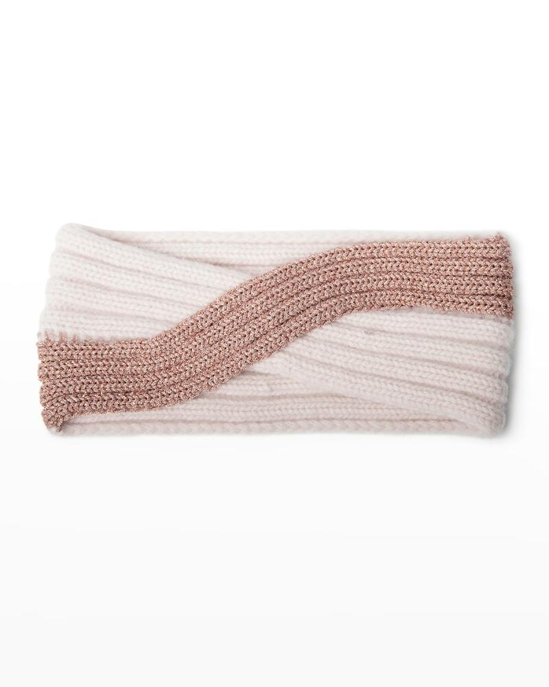 Portolano Crisscross Cashmere Knit Headband Cover