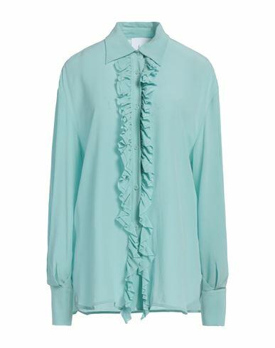 Nude Woman Shirt Turquoise Silk Cover