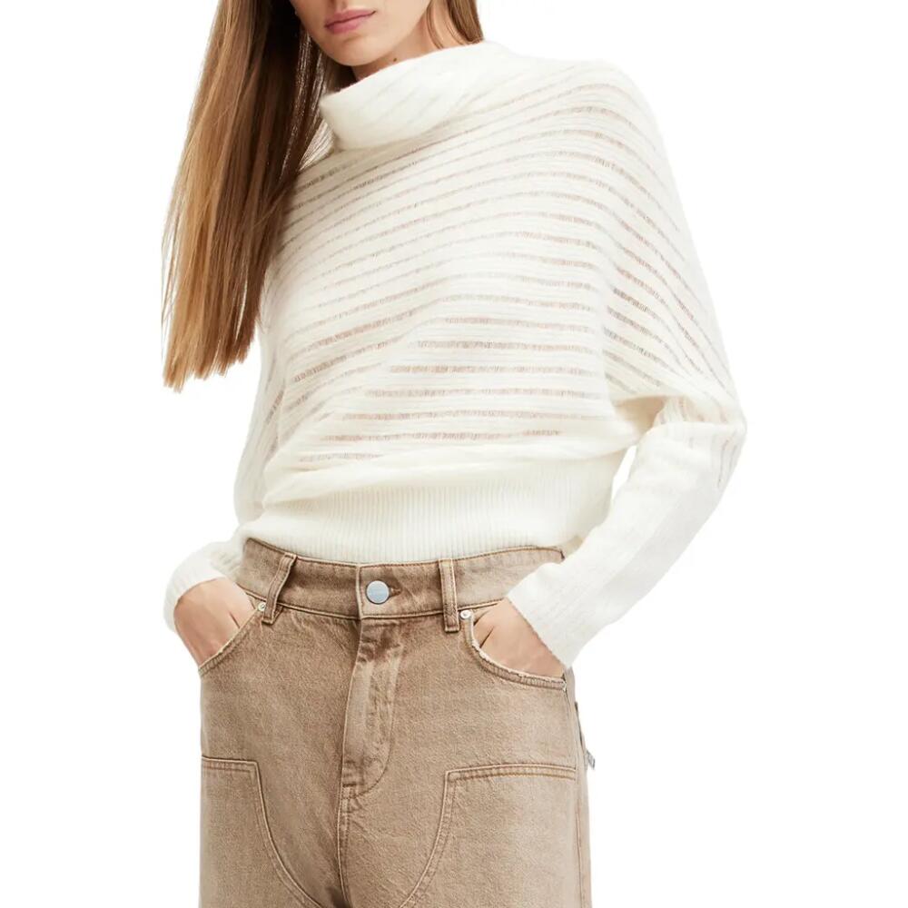 AllSaints Ridley Funnel Neck Sweater in Chalk White Cover