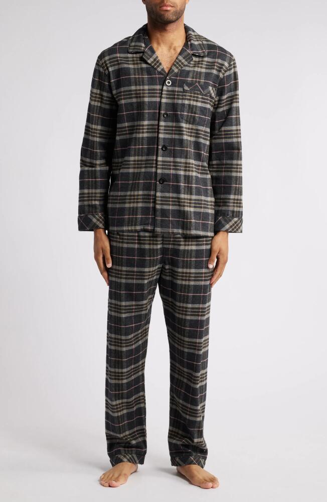 Majestic International Country Cotton Flannel Pajamas in Charcoal Cover