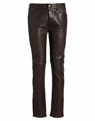 Rick Owens Man Pants Dark brown Leather Cover