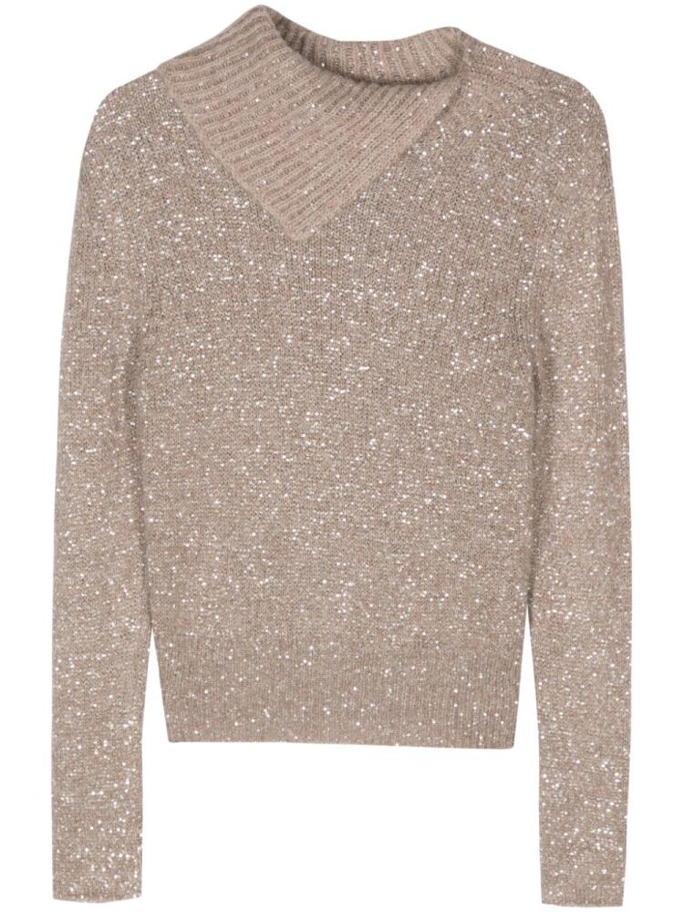 D.Exterior sequinned sweater - Neutrals Cover