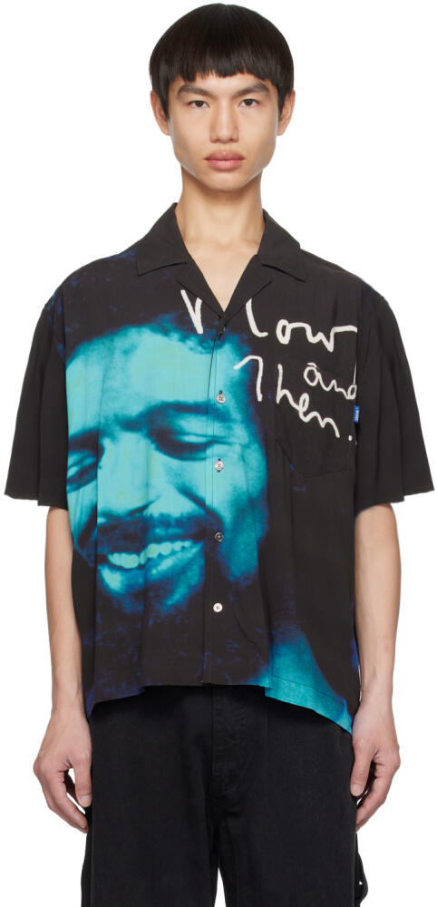 Awake NY Black Printed Shirt Cover