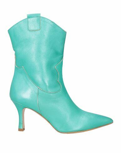 Ninni Woman Ankle boots Turquoise Soft Leather Cover