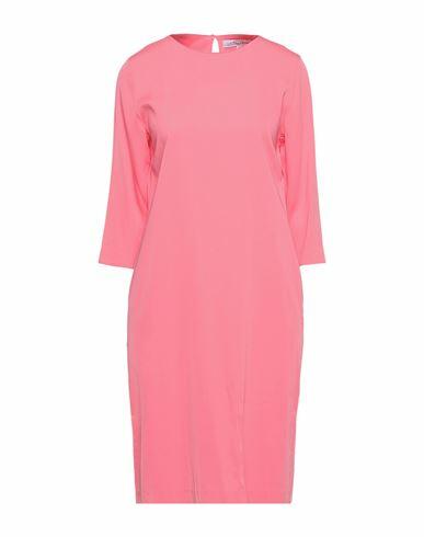 European Culture Woman Midi dress Pink Viscose, Elastane Cover