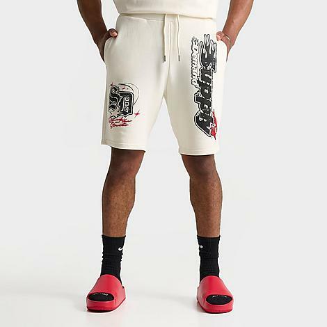 Supply And Demand Men's Martinez Graphic Fleece Shorts in Off-White/Off White Cover