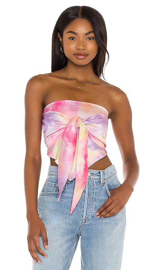 superdown Tabitha Reversible Strapless Top in Pink Cover