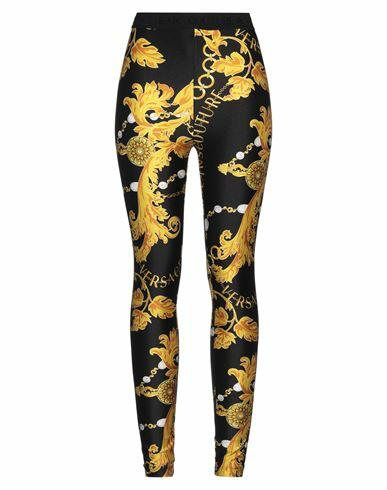 Versace Jeans Couture Woman Leggings Black Polyamide, Elastane Cover